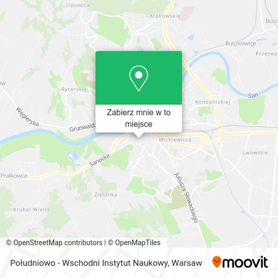 Mapa Południowo - Wschodni Instytut Naukowy