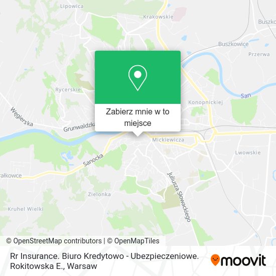 Mapa Rr Insurance. Biuro Kredytowo - Ubezpieczeniowe. Rokitowska E.