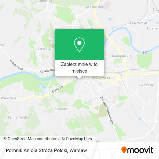 Mapa Pomnik Anioła Stróża Polski