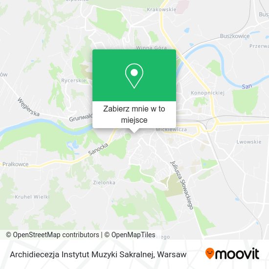 Mapa Archidiecezja Instytut Muzyki Sakralnej