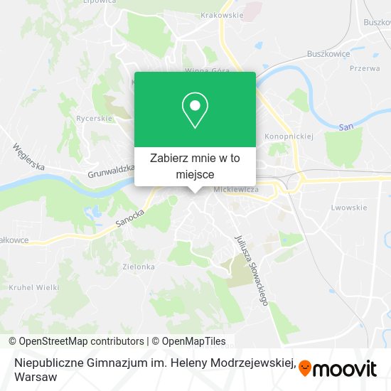 Mapa Niepubliczne Gimnazjum im. Heleny Modrzejewskiej