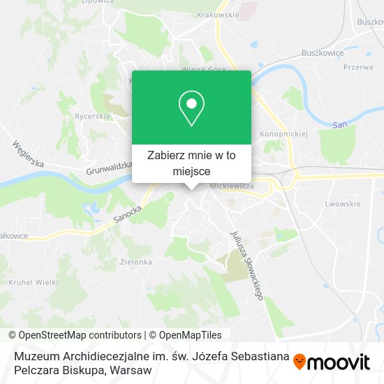 Mapa Muzeum Archidiecezjalne im. św. Józefa Sebastiana Pelczara Biskupa