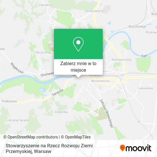 Mapa Stowarzyszenie na Rzecz Rozwoju Ziemi Przemyskiej