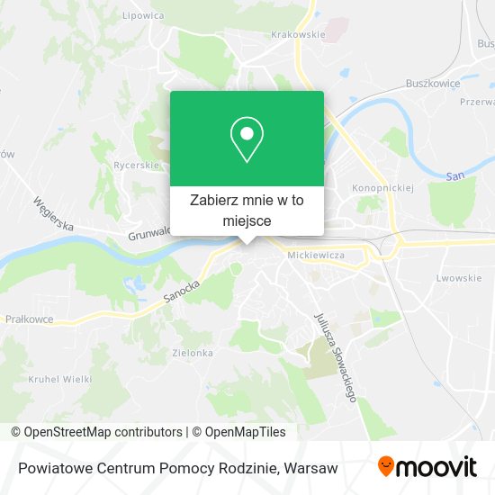 Mapa Powiatowe Centrum Pomocy Rodzinie