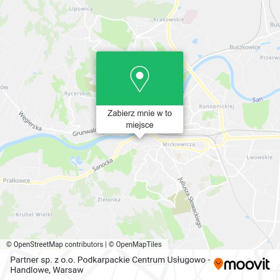 Mapa Partner sp. z o.o. Podkarpackie Centrum Usługowo - Handlowe