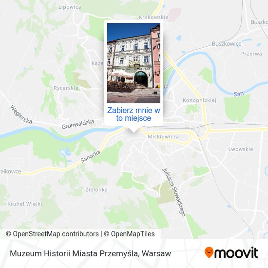 Mapa Muzeum Historii Miasta Przemyśla