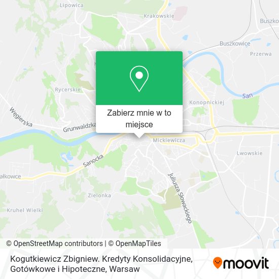 Mapa Kogutkiewicz Zbigniew. Kredyty Konsolidacyjne, Gotówkowe i Hipoteczne