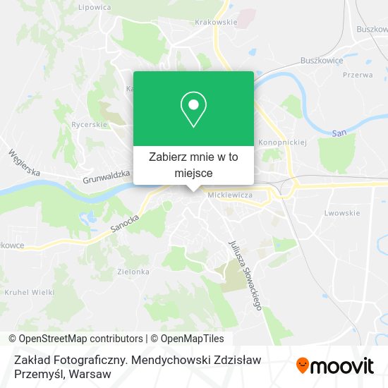 Mapa Zakład Fotograficzny. Mendychowski Zdzisław Przemyśl