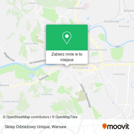 Mapa Sklep Odzieżowy Unique