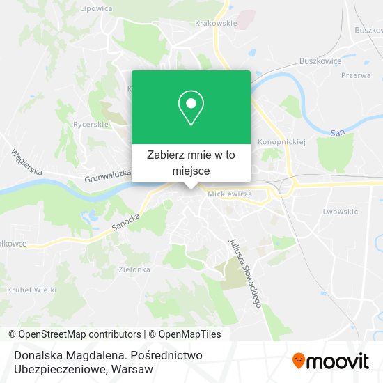 Mapa Donalska Magdalena. Pośrednictwo Ubezpieczeniowe