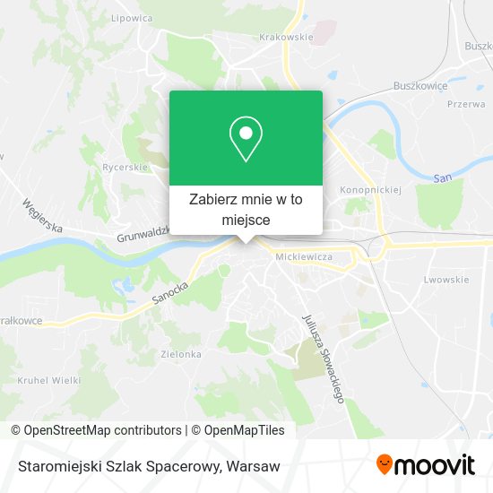 Mapa Staromiejski Szlak Spacerowy