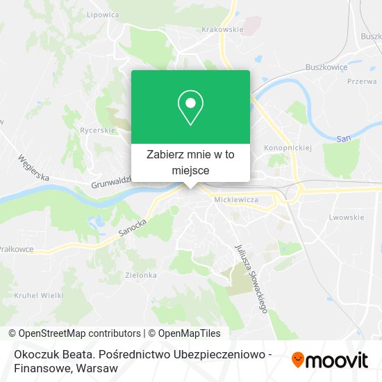 Mapa Okoczuk Beata. Pośrednictwo Ubezpieczeniowo - Finansowe