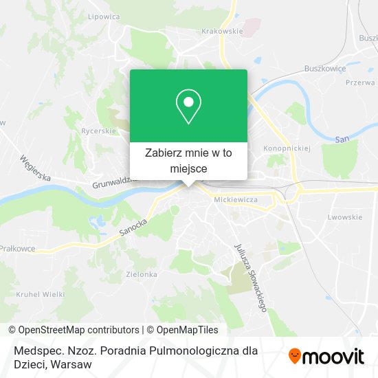 Mapa Medspec. Nzoz. Poradnia Pulmonologiczna dla Dzieci