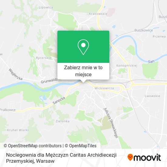 Mapa Noclegownia dla Mężczyzn Caritas Archidiecezji Przemyskiej