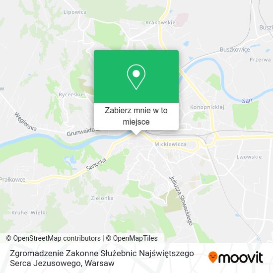 Mapa Zgromadzenie Zakonne Służebnic Najświętszego Serca Jezusowego