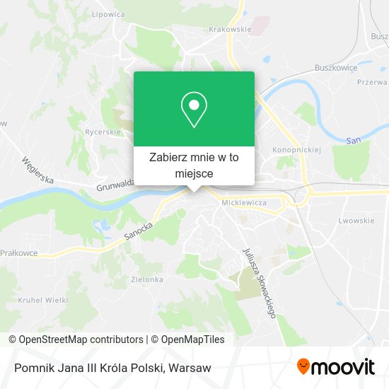 Mapa Pomnik Jana III Króla Polski