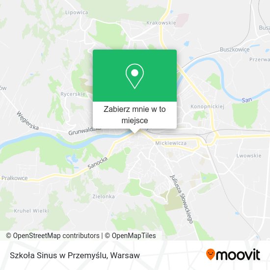 Mapa Szkoła Sinus w Przemyślu