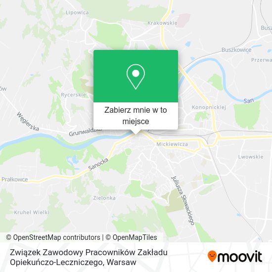 Mapa Związek Zawodowy Pracowników Zakładu Opiekuńczo-Leczniczego