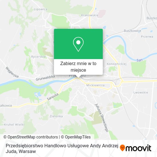 Mapa Przedsiębiorstwo Handlowo Usługowe Andy Andrzej Juda