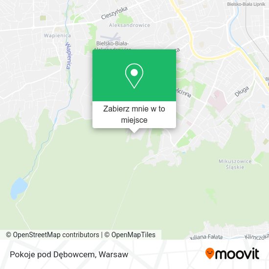 Mapa Pokoje pod Dębowcem