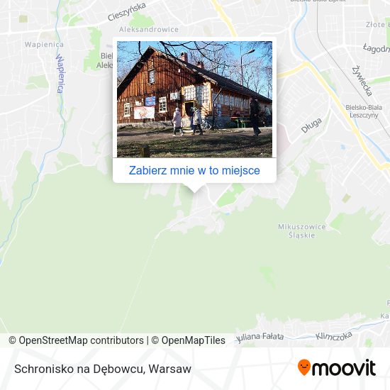 Mapa Schronisko na Dębowcu