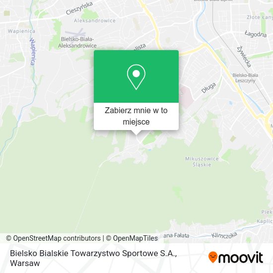 Mapa Bielsko Bialskie Towarzystwo Sportowe S.A.