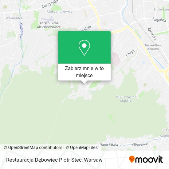 Mapa Restauracja Dębowiec Piotr Stec