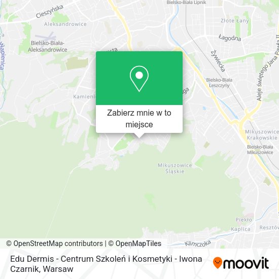 Mapa Edu Dermis - Centrum Szkoleń i Kosmetyki - Iwona Czarnik