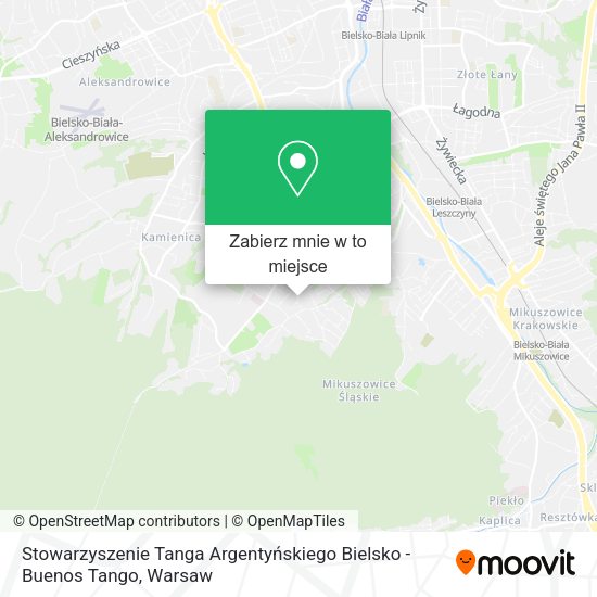 Mapa Stowarzyszenie Tanga Argentyńskiego Bielsko - Buenos Tango