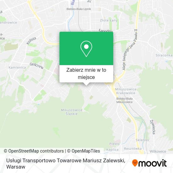 Mapa Usługi Transportowo Towarowe Mariusz Zalewski