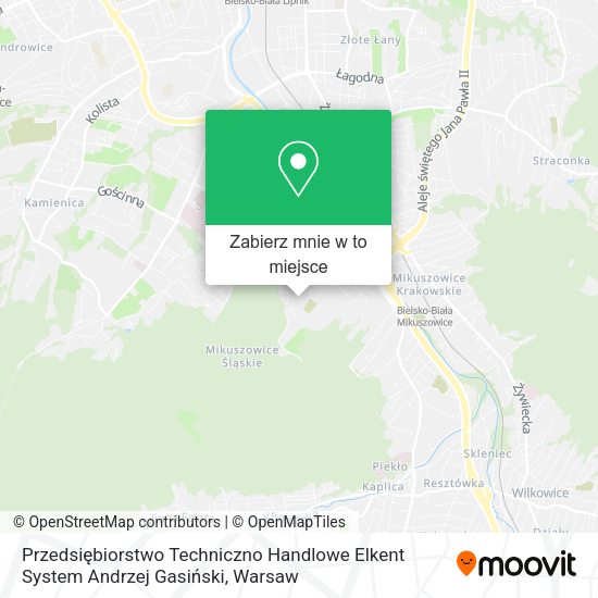 Mapa Przedsiębiorstwo Techniczno Handlowe Elkent System Andrzej Gasiński