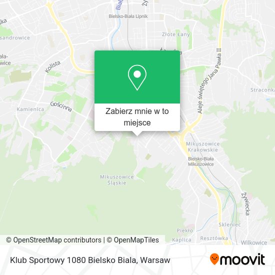 Mapa Klub Sportowy 1080 Bielsko Biala