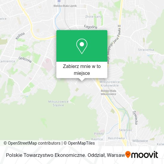 Mapa Polskie Towarzystwo Ekonomiczne. Oddział