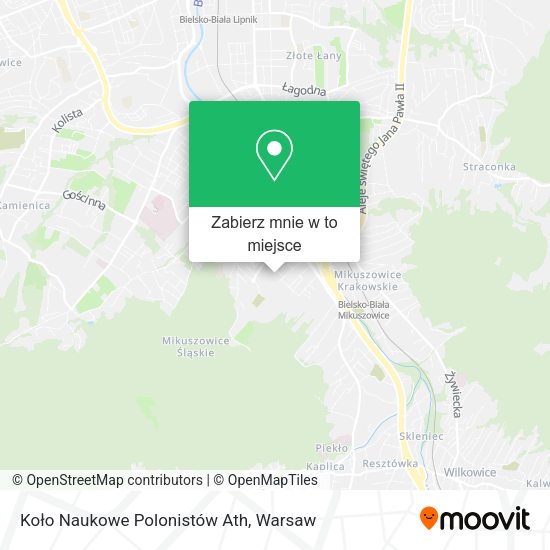 Mapa Koło Naukowe Polonistów Ath