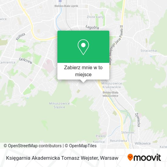 Mapa Księgarnia Akademicka Tomasz Wejster