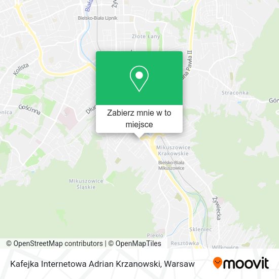 Mapa Kafejka Internetowa Adrian Krzanowski