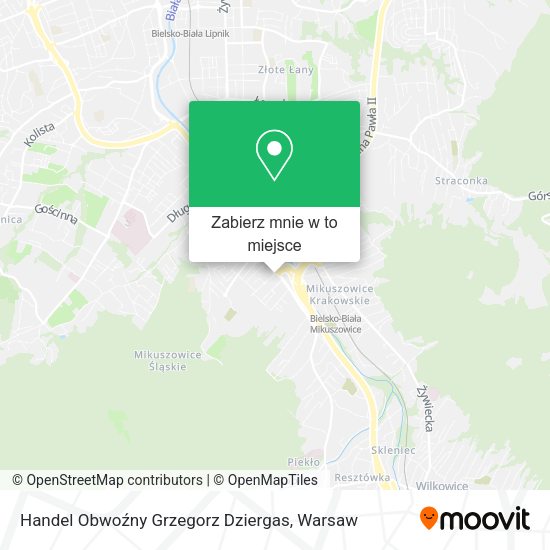 Mapa Handel Obwoźny Grzegorz Dziergas