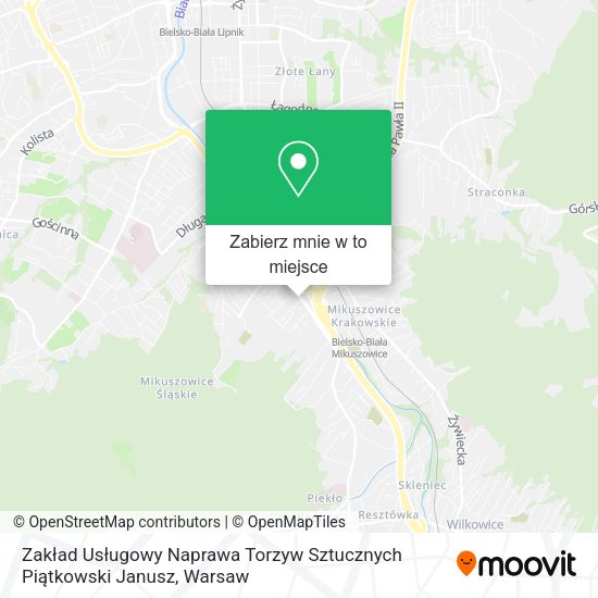 Mapa Zakład Usługowy Naprawa Torzyw Sztucznych Piątkowski Janusz