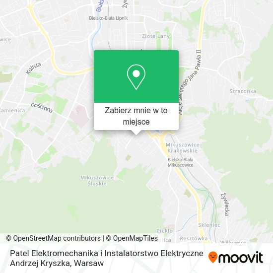 Mapa Patel Elektromechanika i Instalatorstwo Elektryczne Andrzej Kryszka