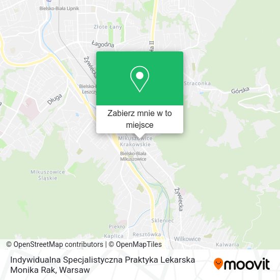 Mapa Indywidualna Specjalistyczna Praktyka Lekarska Monika Rak