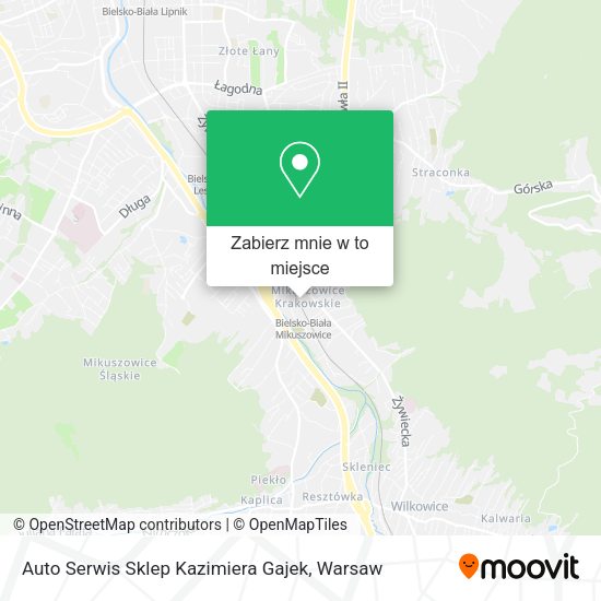 Mapa Auto Serwis Sklep Kazimiera Gajek