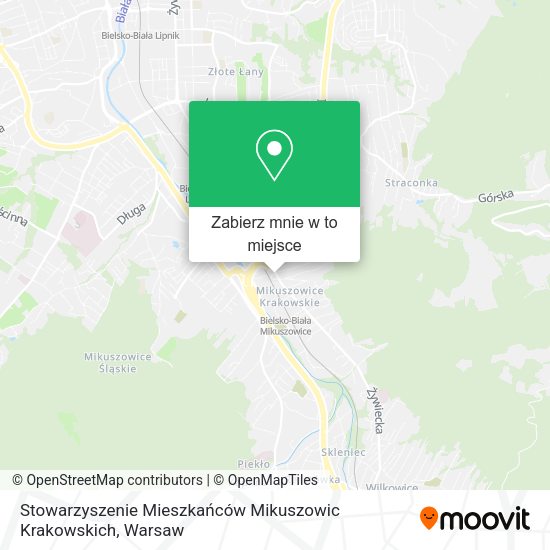 Mapa Stowarzyszenie Mieszkańców Mikuszowic Krakowskich