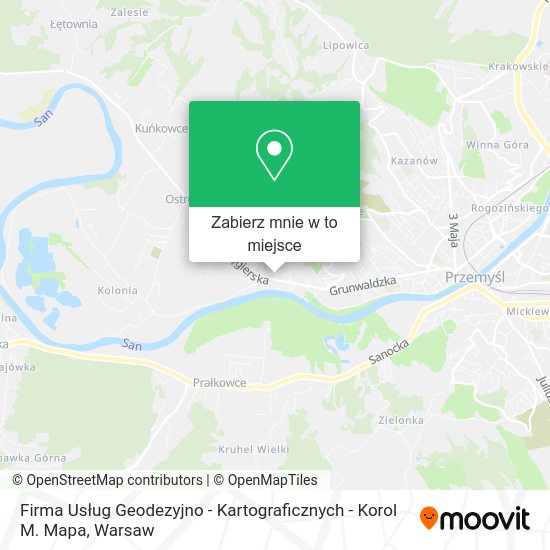 Mapa Firma Usług Geodezyjno - Kartograficznych - Korol M. Mapa