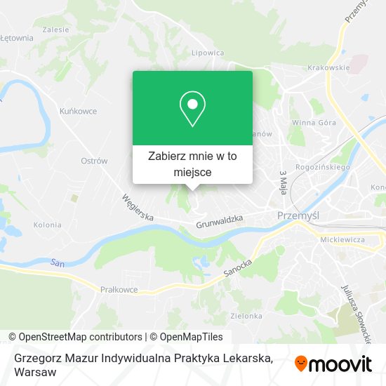 Mapa Grzegorz Mazur Indywidualna Praktyka Lekarska