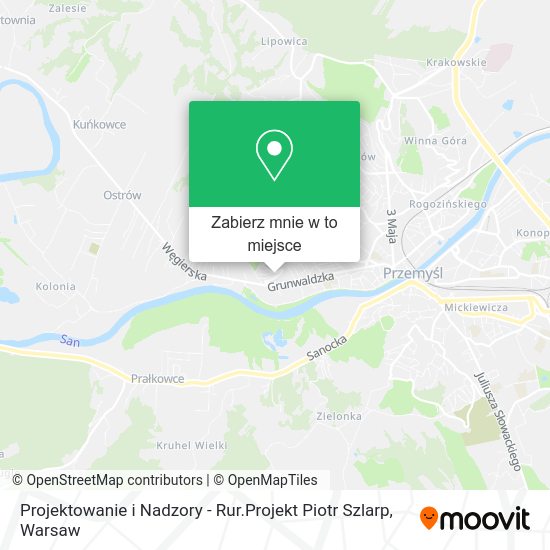 Mapa Projektowanie i Nadzory - Rur.Projekt Piotr Szlarp