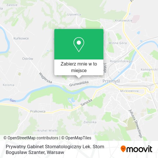 Mapa Prywatny Gabinet Stomatologiczny Lek. Stom Bogusław Szanter