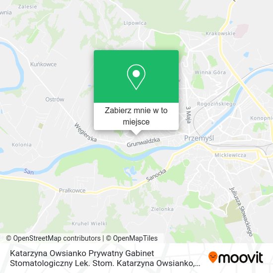 Mapa Katarzyna Owsianko Prywatny Gabinet Stomatologiczny Lek. Stom. Katarzyna Owsianko