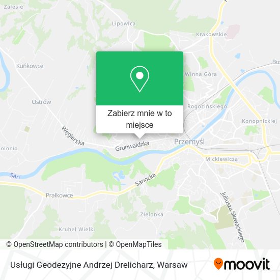 Mapa Usługi Geodezyjne Andrzej Drelicharz