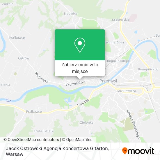 Mapa Jacek Ostrowski Agencja Koncertowa Gitarton