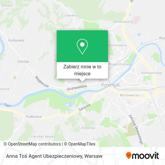 Mapa Anna Toś Agent Ubezpieczeniowy